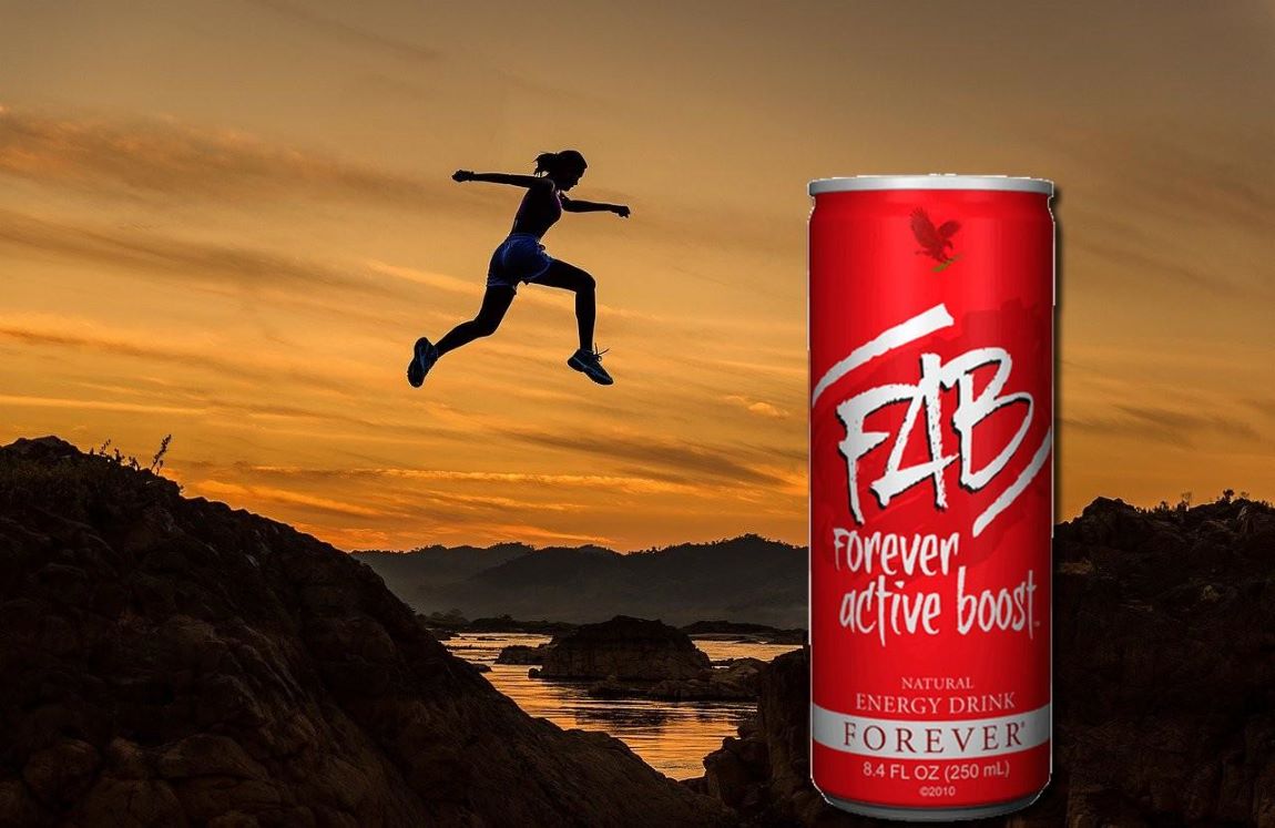 FAB Forever Active Boost est une boisson énergétique rafraîchissante