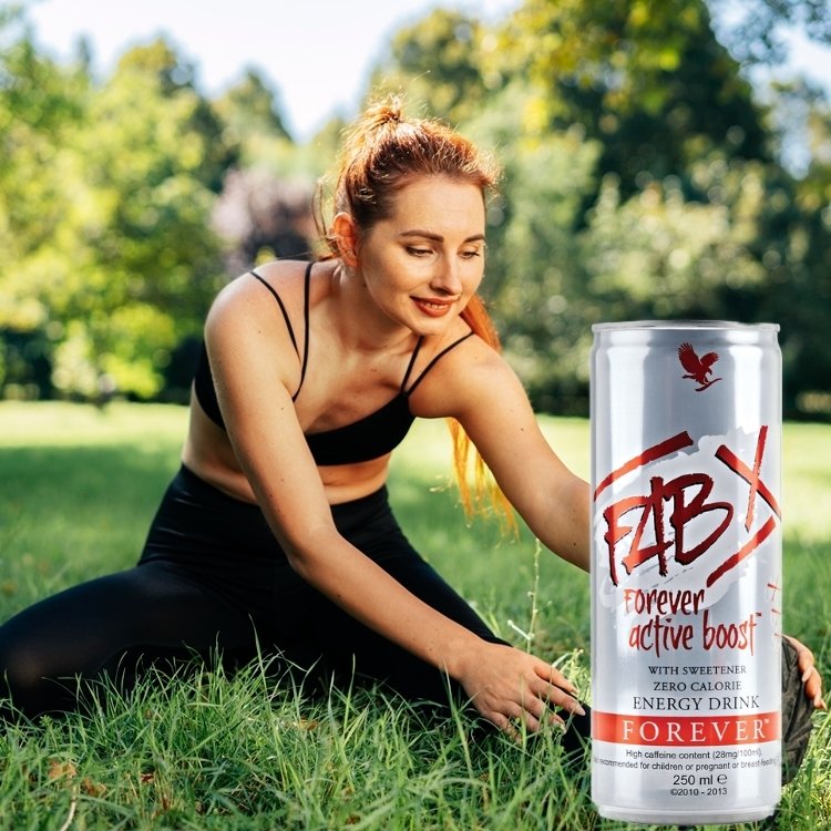 FAB Forever Active Boost X est une boisson énergisante sans sucre, sans calories et sans conservateur